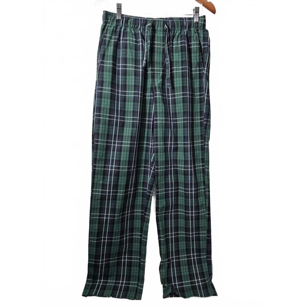 Lapasa Mens 100% Cotton Lounge Pj Pants Drawstring Elastic Waist Pockets